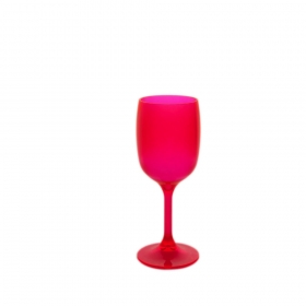 Wiederverwendbares, unzerbrechliches 15 cl Weinglas Fluo Rot